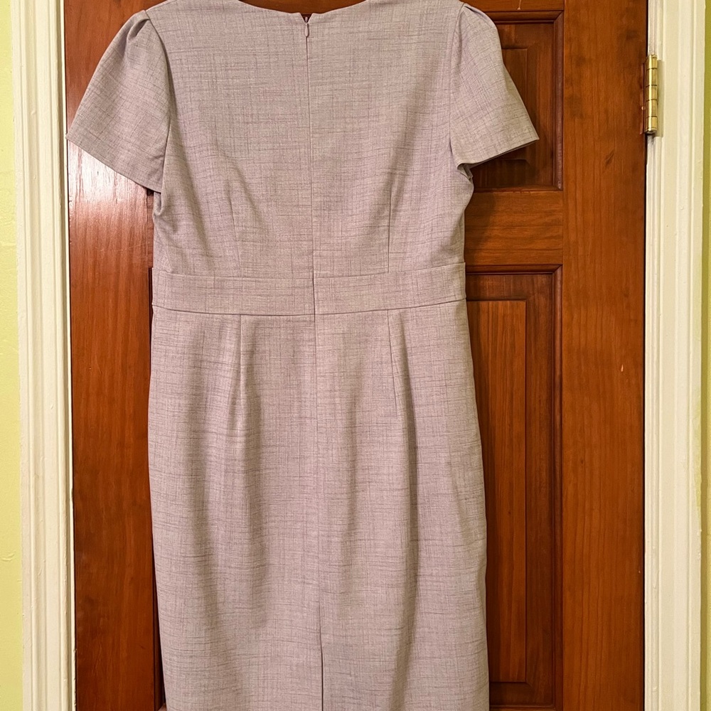 Ann Taylor Crosshatch Puff Sleeve Dress - Picture 3 of 3
